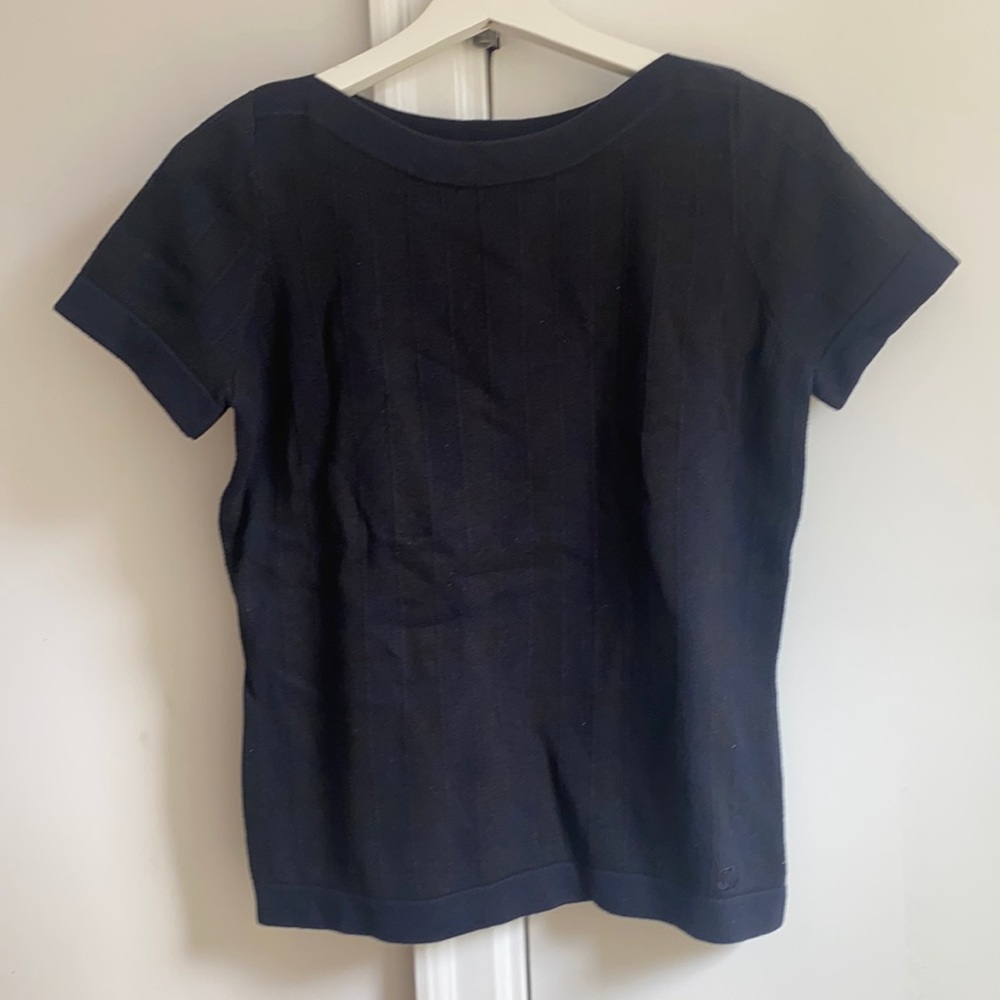 Final Markdown Vintage Navy Chanel Sweater Top